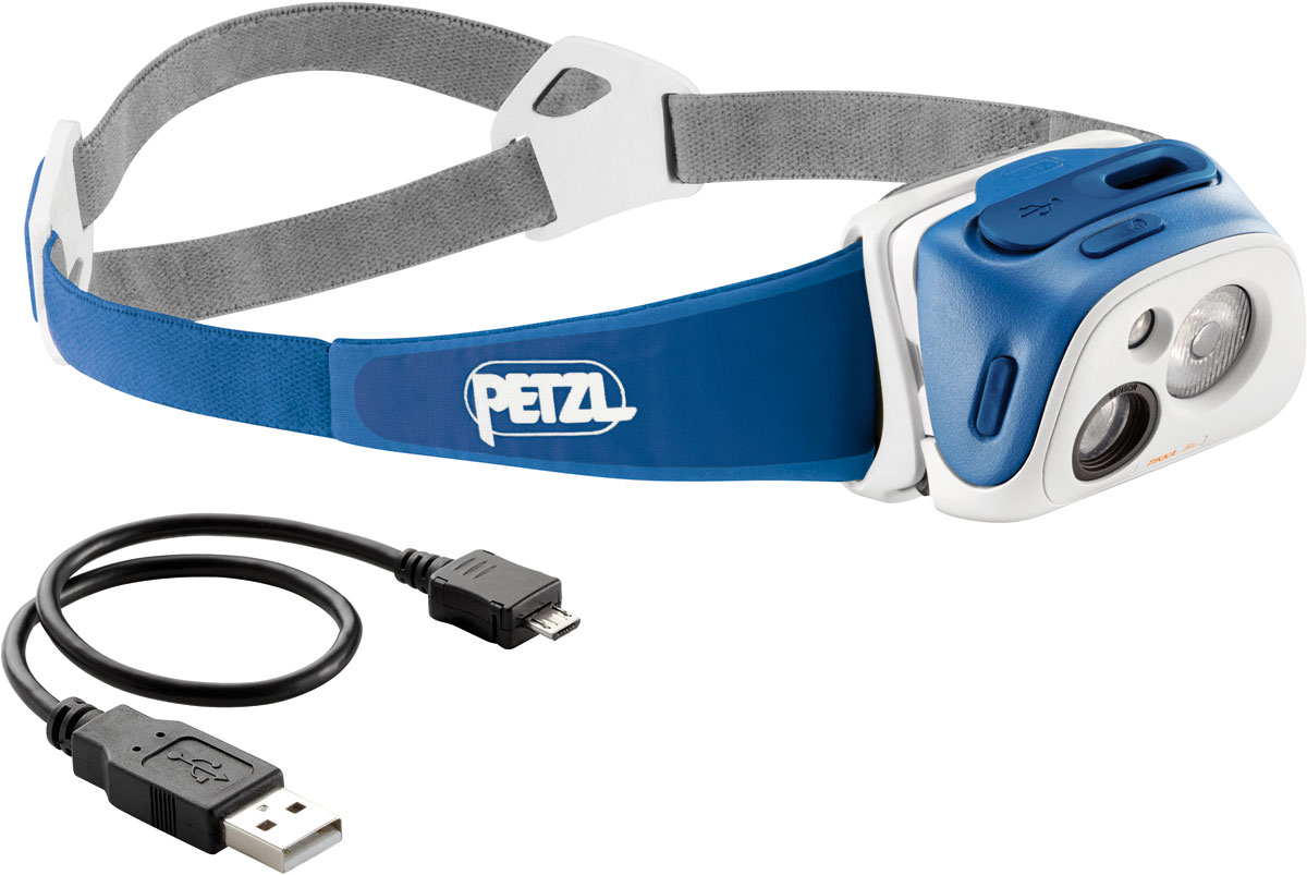 Petzl headlamp and USB cord